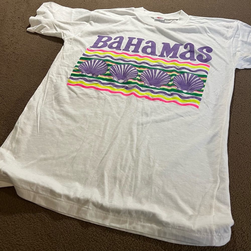 VINTAGE 90’S BAHAMAS SINGLE-STITCH DORSETT TEE’S MADE IN BAHAMA LARGE T-SHIRT